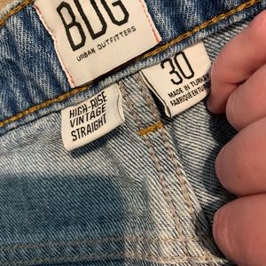 BDG brand high rise vintage straight leg jeans